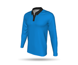 Mens LS Raglan Football Shirt - 2 Button Traditional Collar