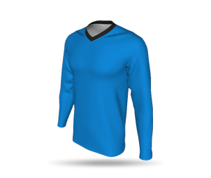 LS Raglan Football Shirt with V-Neck Collar