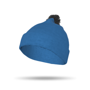 Wool Winter Beanie - Fold up Lip with Bobble