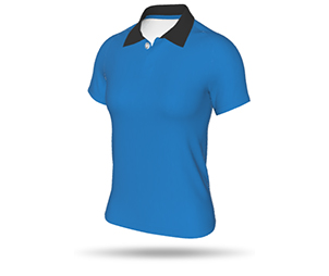 Womens SS Raglan Football Shirt - Polo Collar 3 Button