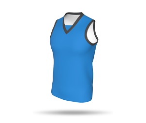 Mens Basketball Singlet Style 2 with Arm Binding - Bridged V-Neck