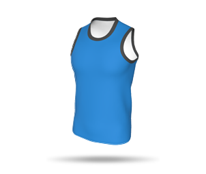 Mens Basketball Singlet Style 1 with Arm Binding - Loose Round Collar