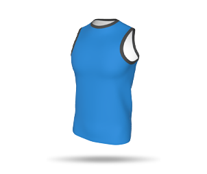 Mens Basketball Singlet Style 1 with Arm Binding - Round Collar