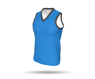 Mens Basketball Singlet Style 1 with Arm Binding - V-Neck Collar