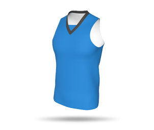 Mens Basketball Singlet Style 1 without Arm Binding - Bridged V-Neck