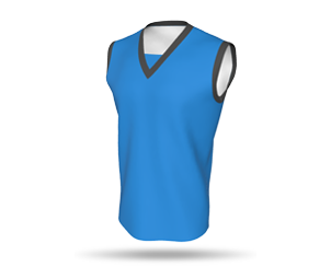 Mens Basketball Singlet Style 2 with Arm Binding - Bridged V-Neck Collar