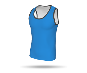 Men's Fitted Singlet - Deep Crew Neck Collar