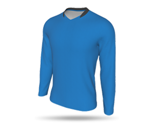Mens Interchangeable LS Inline Football Shirt – Insert V-Neck Collar