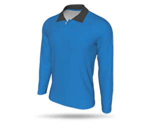 Mens Interchangeable LS Inline Football Shirt – Polo Collar 3 Button