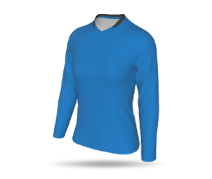 Womens Interchangeable LS Inline Football Shirt - Insert V-Neck Collar