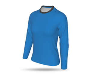 Womens Interchangeable LS Inline Football Shirt - Round Collar