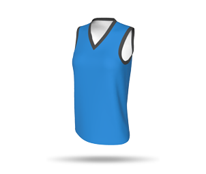Womens Basketball Singlet Style 1 with Arm Binding - V-Neck Collar