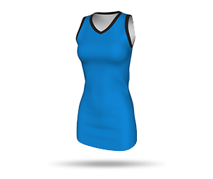 Womens Panelled Netball Bodysuit with V-Neck Collar