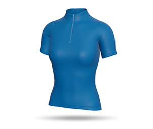 Womens Quarter Zip Raglan SS Cycling Jersey - Side Panels