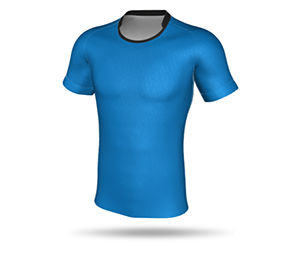 Mens Raglan Pro Fit Rugby Shirt with Horseshoe Collar