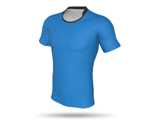 Mens Raglan Pro Fit Rugby Shirt with Horseshoe Collar