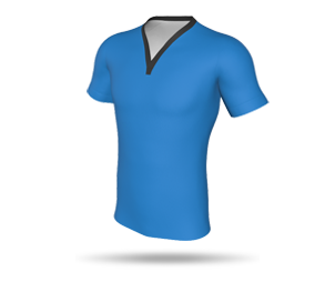 Mens Raglan Pro Fit Rugby Shirt with Wrapover Collar