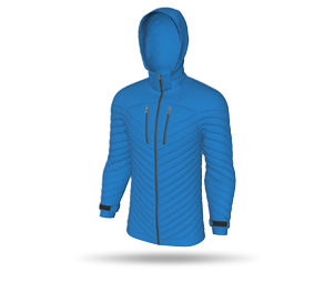 Mens Inline Ski Jacket Hood Up