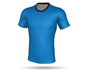 Mens Raglan Pro Fit Rugby Shirt with Round Collar