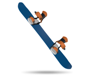 Snowboard with Boot Clips