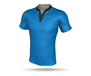 Mens Raglan Pro Fit Rugby Shirt - Grandad Collar