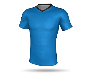 Mens Raglan Pro Fit Rugby Shirt with V-Neck Collar