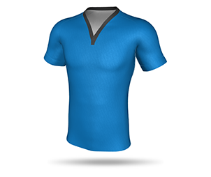 Mens Raglan Pro Fit Rugby Shirt with Wrapover Collar