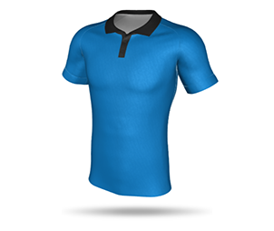 Mens Raglan Pro Fit Rugby Shirt with Traditional Collar