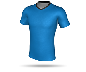 Mens Raglan Pro Fit Rugby Shirt with Standing V-Neck Collar