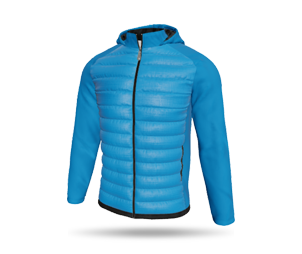 Mens LS Padded Panelled Jacket - Hooded