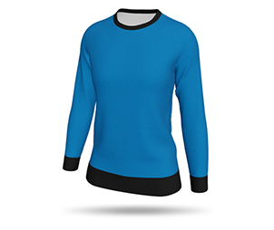 Womens Raglan Sweatshirt Style 2 - Crew Neck Collar