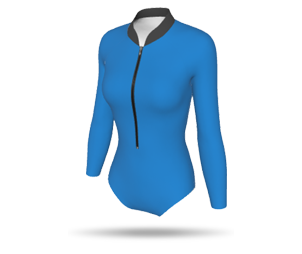 Womens Raglan LS Zip Up Rashguard