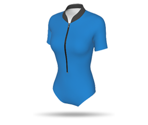 Womens Raglan SS Zip Up Rashguard