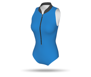 Womens Raglan Sleeveless Zip Up Rashguard