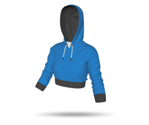 Womens Raglan Cropped Hoodie - Hood Up