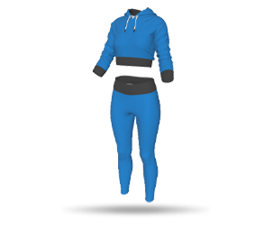 Womens Raglan Cropped Hoodie with Leggings