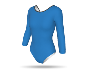 Womens 3-4 Sleeve Leotard - Round Binding