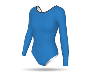 Womens Long Sleeve Leotard - Round Binding