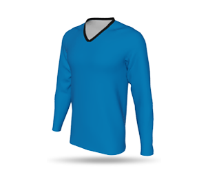 LS Raglan Football Shirt with Crossed Cut Collar