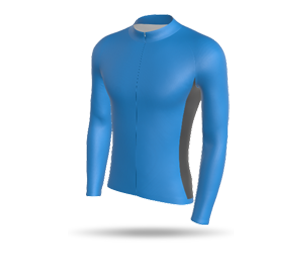 Mens LS Full Zip Cycling Jersey - Side Panels