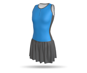 Panelled Netball Dress - Zipped Round Collar