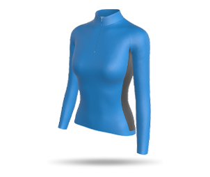 Womens Quarter Zip Raglan LS Cycling Jersey - Side Panels