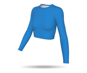 Womens Cheerleading LS Crop Top