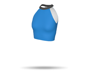 Womens Raglan NS Cheerleading Crop Top - Round Collar