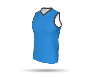 Men's Basketball Singlet Style 1 with Arm Binding - Shortened V-Neck