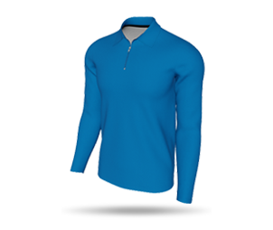 Men's LS Inline Zipped Polo Shirt