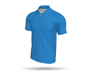 Mens SS Inline Zipped Polo Shirt