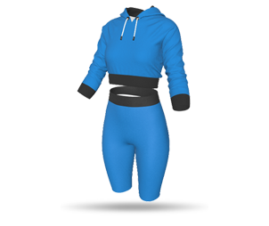 Womens Cropped Hoodie and Highwaist Gym Short