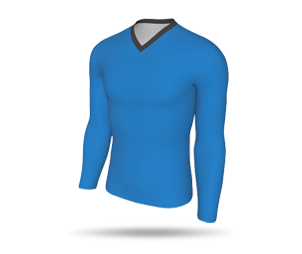 Men's Raglan LS Compression Top - V-Neck Collar