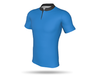 Mens Raglan Pro Fit Rugby Shirt with Opening Round Collar